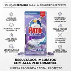 Desodorizador Sanitário Pato Gel Adesivo 2 Refis Fragrância Marine Citrus 6 Discos cada