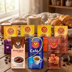 Capuccino 3 Corações Sachê Sortido Kit Com 5/10/20/30 Um Café Com Leite E Cappuccino