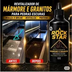 Revitalizador de Mármore e Granito Rock Star 115ml para Pedras Escuras com Brilho e Proteção