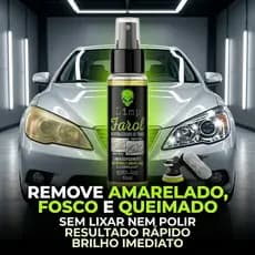 Revitalizador De Farol - Não Precisa Polir Nem Lixar - Remove e Limpa Amarelado