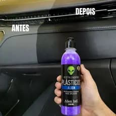 Revitalizador De Plásticos Automotivo Cremoso Alien Ind Restaura Ressecado Toque Seco Brilho Intenso