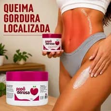 Creme Corporal Popô Derosa 200g sensação térmica para massagem