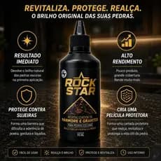Renova Granito Mármore Realça Cor Imediato Rock Star Revitalizador