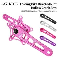 iKUOS Pedaleira Oca Para Bicicleta Dobrável , 170mm , Montagem Direta , Manivela CNC Com Coroa 130BCD , Aranha Dahon/FNH
