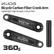 IKUOS Pedaleira De Fibra De Carbono Ultraleve 165/170mm 360g 130BCD Manivela De Bicicleta Oca Para Dobrável De Estrada