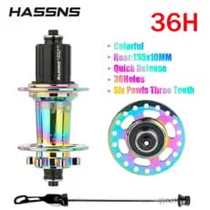 HASSNS Pro 7 36H/32H Cubo Rolamento MTB Bicicleta 36 Buracos Freehub Traseiro Para Quatro Palin 7-12 Velocidade Barulhen