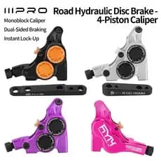 IIIPRO Freio Hidráulico De 4 Pistões Para Bicicleta De Estrada Pinça De Montagem Plana Disco De 140 Mm 160 Quatro