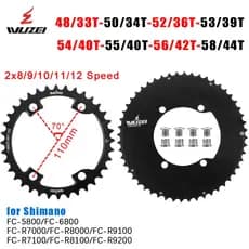 WUZEI 110BCD Bicicleta De Estrada Coroa Dupla 2x10/11/12 Velocidade Roda Dentada 48T/33T 58T/44T Para Shimano 105 Ultegr