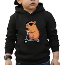 Moletom Agasalho Blusa Capivara Patinete Frio Crianças Infantil Varias Cores Algodão premium