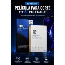 Kit 50 Un Películas Para Recorte 8 Polegadas 2a Clear Hd Tpu Shark Proteção e Privacidade Todos os Modelos de Celulares