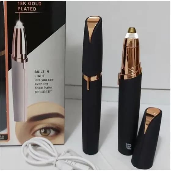 Caneta Depiladora Sobrancelha E Removedor Pelos Faciais Indolor USB Elétrico Flawless Recarregável