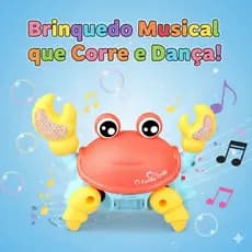 Brinquedo Caranguejo Fujão Musical Som Luz E Movimento Para Bebês