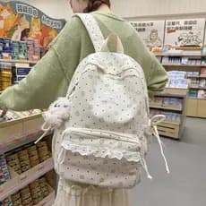 Mochila feminina estilo novo, mochila escolar estilo Ins, mochila de viagem casual de grande capacidade