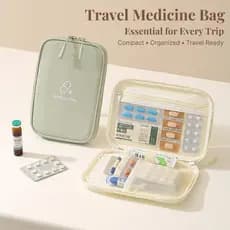 Kit médico, kit de primeiros socorros portátil para viagens, nylon impermeável, bolsa de malha transparente para armazen
