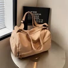 Bolsa de ginástica para viagem, à prova de mofo, armazém de sapatos, separação seca e úmida, bolsa de lona portátil ultr