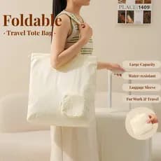 Bolsa de Viagem Dobrável, Impermeável, Grande Capacidade, Portátil, Pode Ser Acoplada à Mala, Cinco Cores, Bolsa de Comp
