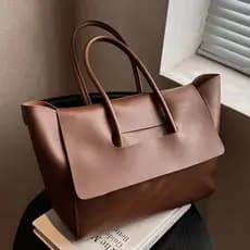 Bolsa feminina grande de alta qualidade, nova bolsa de mão de grande capacidade em estilo coreano moderno, bolsa vintage