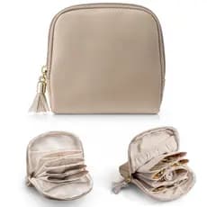 Bolsa de Maquiagem Portátil Bolsa de Batom Organizador de Joias Bolsa de Maquiagem Mini Carteira Multifuncional