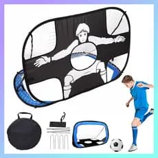 Rede de gol de futebol dois em um para crianças, treinamento de habilidades de futebol, treinamento de atirador, Trai ad