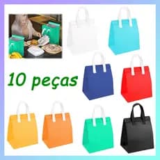 26 x 27 x 17 cm, Saco de Almoço Com Isolamento Térmico Folha de Alumínio Bolsa, à Prova D'água, Bolsa Térmica com Velcro