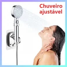 Mangueira de Aço Inox + Conjunto de chuveiro com suporte, chuveiro pressurizado para banheiro