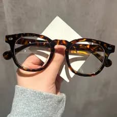 Rebite Anti Luz Azul Óculos Quadro Para Homens Mulheres Transparente Redondo Ópticos Computador Bloqueio Eyewear