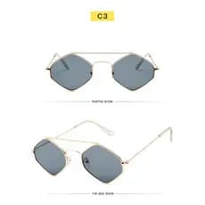 Vintage Pequenos Óculos De Sol Feminino Masculino Metal Losango Pontes Duplas Moda Tons UV400 Viagem