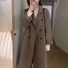 Casual De Cor Lisa Moda Elegante Para Frio Casaco De Inverno Sobretudo Feminino Plus size Lã Longo