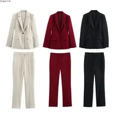 2025 Primavera Novo Estilo Roupas Femininas com Almofadas de Ombro Blazer Slim-fit2204696 2204590 Calças largas2198696 2