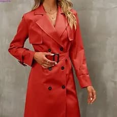 Outono Inverno Longo Trench Coat Feminino Duplo Breasted Moda Casual Blusão Jaqueta Feminina Elegante Casaco