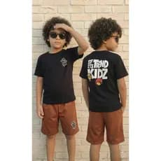 Lindo Conjunto Infantil Estiloso Infanto Juvenil Menino Verão  2026 Camisa e Bermuda 1 a 14 anos Top