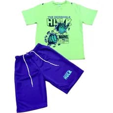 Conjunto Infantil Estiloso Menino Verão 2026 Camiseta com Short Infanto Juvenil Top