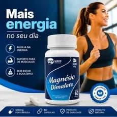 Magnésio Dimalato 60 Cápsulas – Energia e Bem-Estar