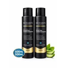 Kit Shampoo + Máscara RICHARD’S Mallaguti Fortalecedor Antiqueda Hidratação Profunda Brilho Maciez Sem Parabenos