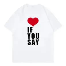 Camiseta Kpop Romance Untold com Estampa "Love If You Say" Roupas Femininas Harajuku Camiseta Unissex Camisetas Casuais