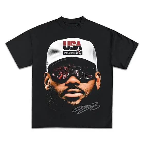 Camiseta Lebron James Basketball Star Masculina Feminina Manga Curta Algodão Verão Streetwear