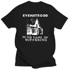 Camiseta Casual Solta Estampada 100% Algodão Eyehategod Camiseta Casual de Manga Curta Para Homens Sofrendo