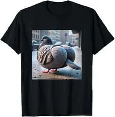 Camiseta engraçada de pombo brainrot com meme de pombo gyatt gen z nível 100
