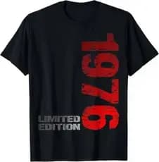 49th Birthday Gifts for Men Women 49 Years Old Vintage 1976 T-Shirt Graphic Custom Printed Short Sleeve Shirts Men Cloth