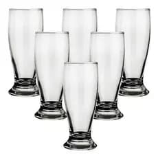 Jogo De 6 Copos Para Chopp Nadir Munich 200ml Transparente