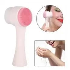 Escova Limpeza Facial 2 Em 1 Aparelho Massagem Esponja Cerdas Macias Dupla Face Escova De Limpeza De Cravos