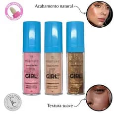 Mia Make Iluminador Unitário 3 Opções de Cores Diferentes It Girl 7g cada unidade