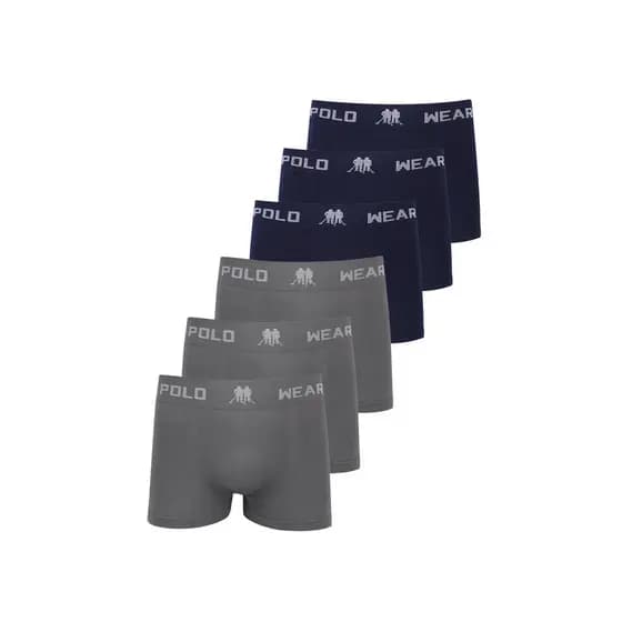 Kit 6 Cuecas Boxer Infantil Polo Wear Sortido