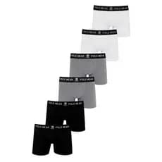 Kit 6 Cuecas Boxer Algodão Polo Wear Sortido