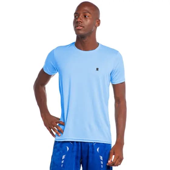 Camiseta Masculina Pw Sports Lisa Polo Wear Azul Claro