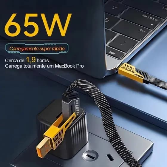 Cabo rápido 4 em 1 de dados de carregamento Tipo C PD carregamento rápido 27W/65W Jana