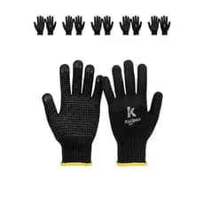 Kit 6 Pares De Luvas PROTEÇÃO e Segurança Tatex Preta ANTIDERRAPANTE e Resistente EPI Kalipso