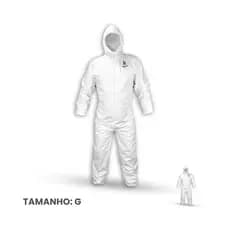 Kit 2 Unidades De Macacão Tam G Segurança EPI Proteção Química Resistente e IMPERMEÁVEL Kalipso KT6