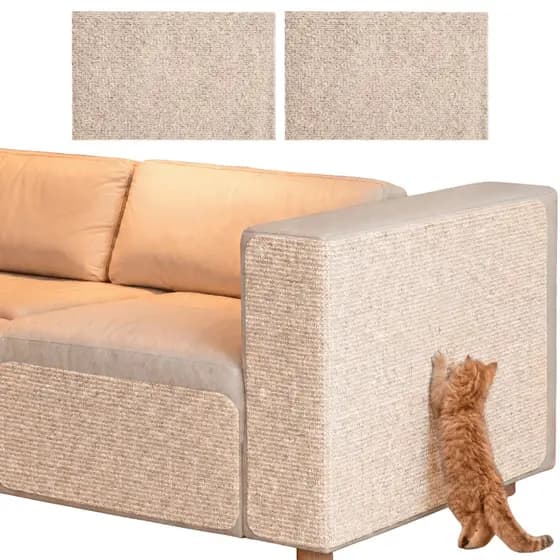 Kit 2 Arranhadores Adesivos Bege Para Gatos Protetor De Móveis