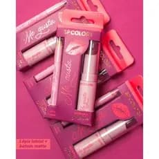 NOVIDADE Me Gusta Kit Labial Lápis de Boca + Batom Matte SP Colors